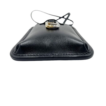 Fendi Shoulder Bag Phone Pouch Black Leather Smartphone — view 3