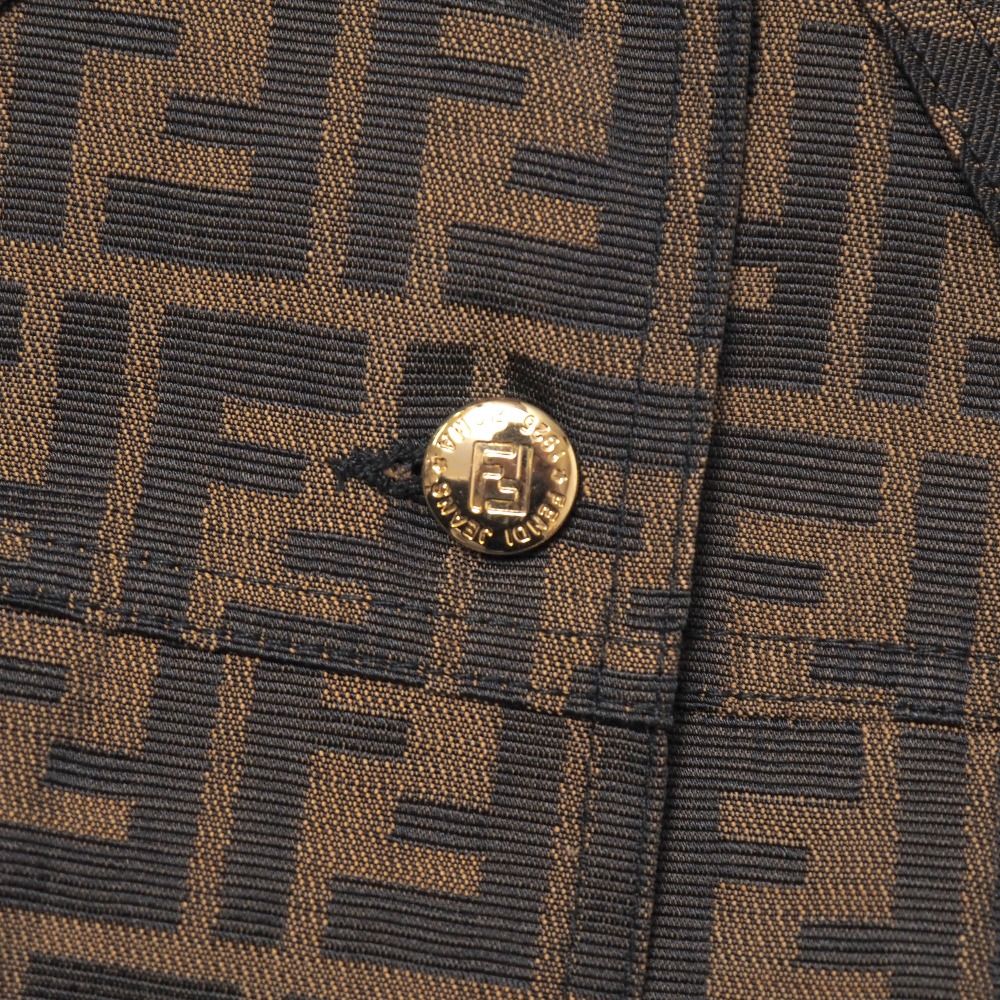 Fendi Vintage Zucca Vest 40 Gilet Double FF Button — view 4
