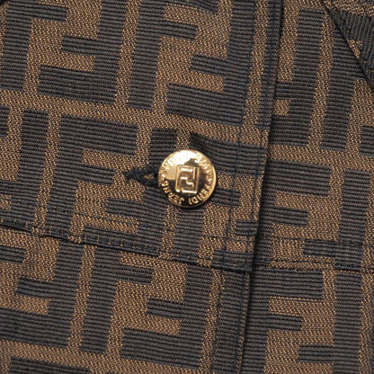 Fendi Vintage Zucca Vest 40 Gilet Double FF Button — view 4