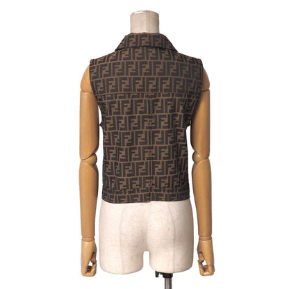 Fendi Vintage Zucca Vest 40 Gilet Double FF Button — view 3