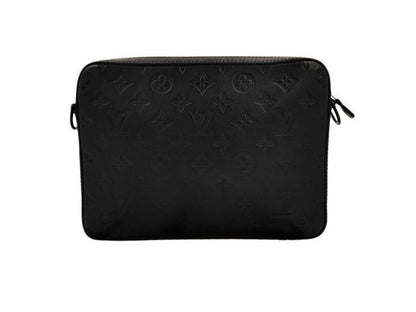 Louis Vuitton Shoulder Bag Monogram Shadow Duo Messenger Black Leather — view 2