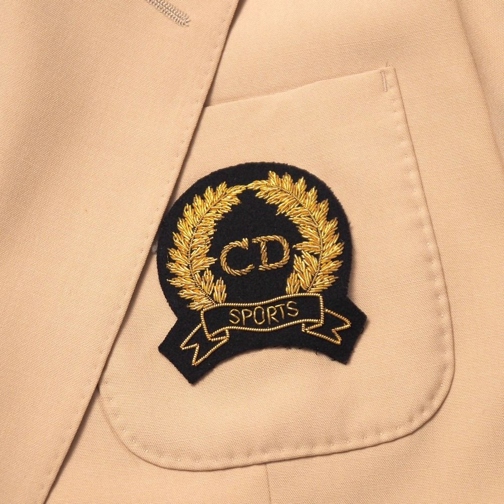 Dior Vintage Tailored Jacket L Emblem Embroidery Blazer Gold Button — view 4