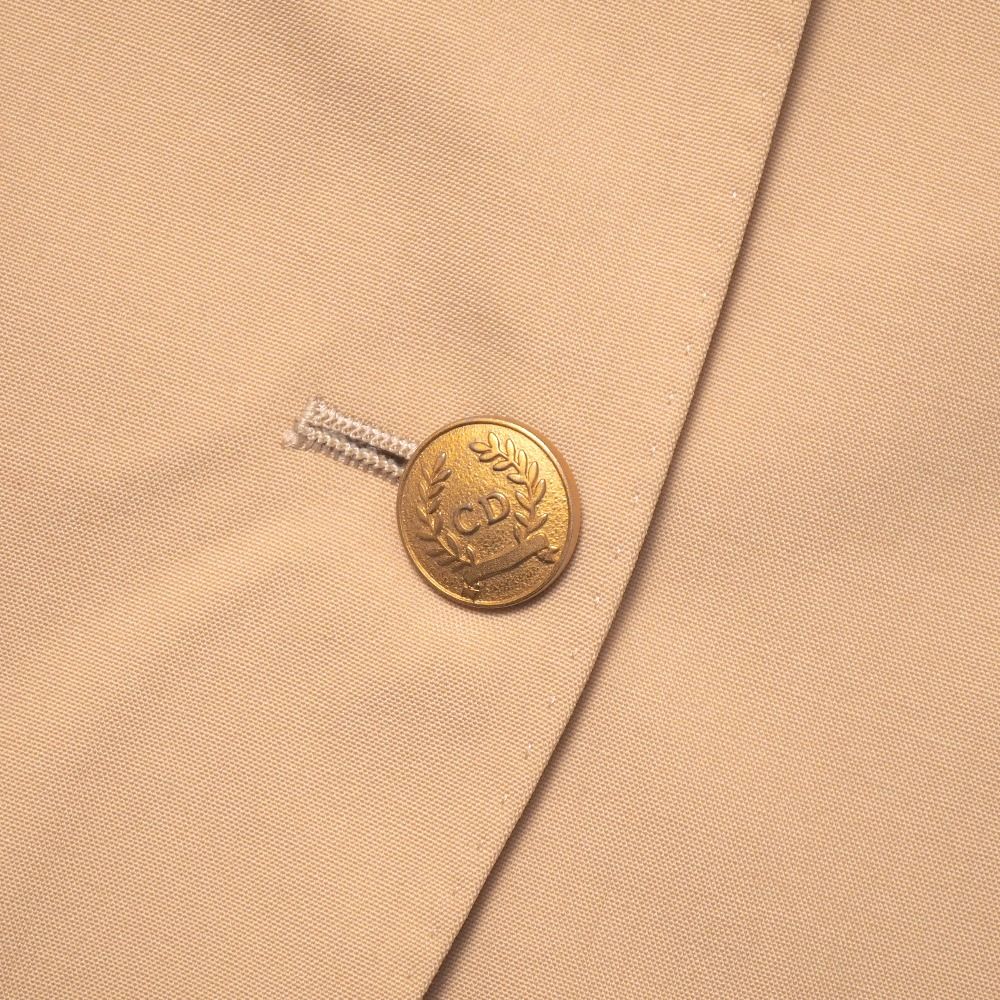 Dior Vintage Tailored Jacket L Emblem Embroidery Blazer Gold Button — view 6