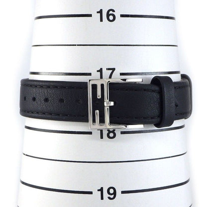 Fendi Watch My Way Black Silver Dial Leather Strap SS Quartz Analog — view 7