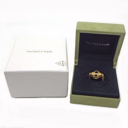 Van Cleef & Arpels Ring Vintage Alhambra Reversible Guilloche Blue Agate Point — view 5
