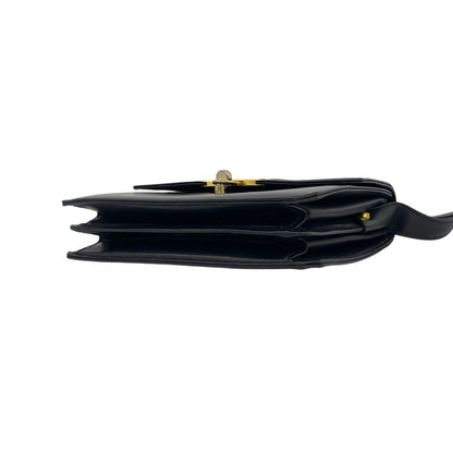 Gucci Vintage Turnlock Calf Leather Shoulder Bag Pochette Black — view 8