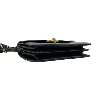 Gucci Vintage Turnlock Calf Leather Shoulder Bag Pochette Black — view 7