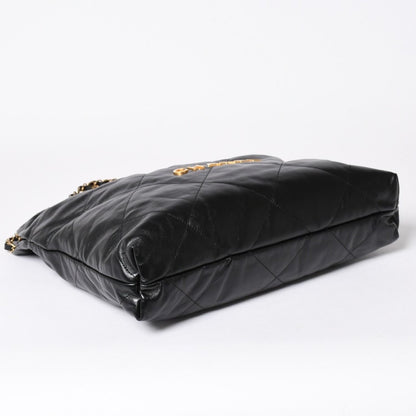 Chanel 22 Medium Chain Bag CC Logo Shiny Calfskin — view 8