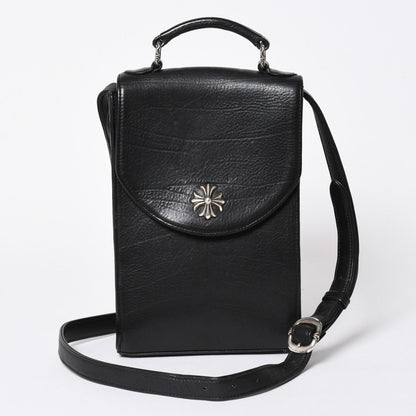 Chrome Hearts Shoulder Bag 2-Way CH Plus Decoration Gunslinger Cross Ball Black