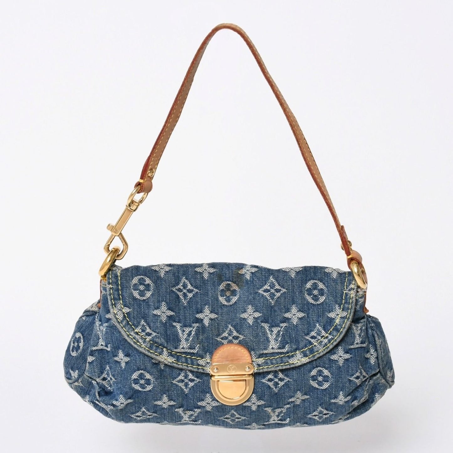 Louis Vuitton Mini Pleaty Bag Monogram Denim Indigo Blue