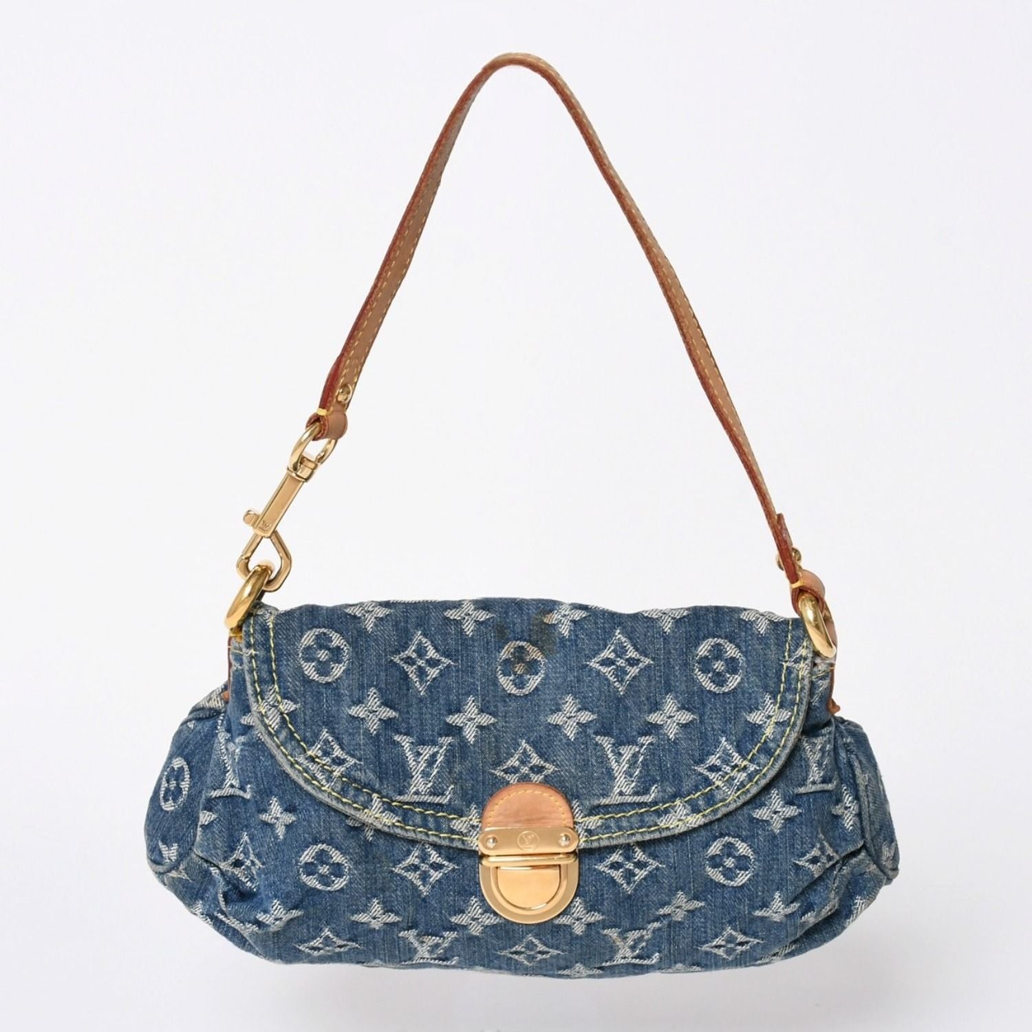 Louis Vuitton Mini Pleaty Bag Monogram Denim Indigo Blue