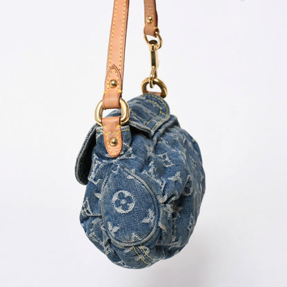 Louis Vuitton Mini Pleaty Bag Monogram Denim Indigo Blue — view 4