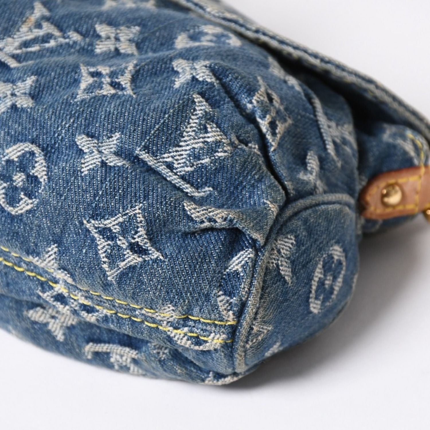 Louis Vuitton Mini Pleaty Bag Monogram Denim Indigo Blue — view 8