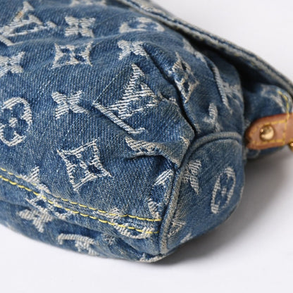 Louis Vuitton Mini Pleaty Bag Monogram Denim Indigo Blue — view 8
