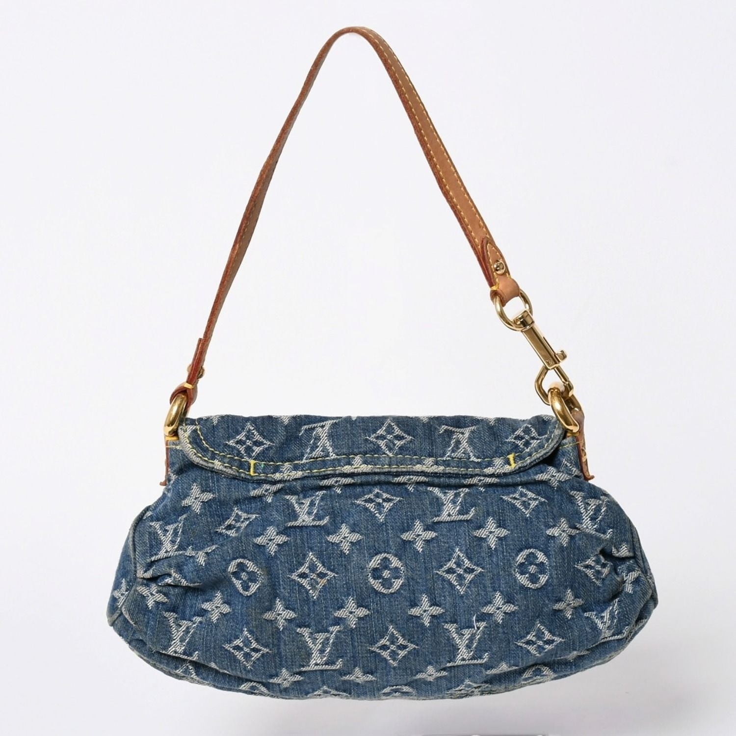 Louis Vuitton Mini Pleaty Bag Monogram Denim Indigo Blue — view 2
