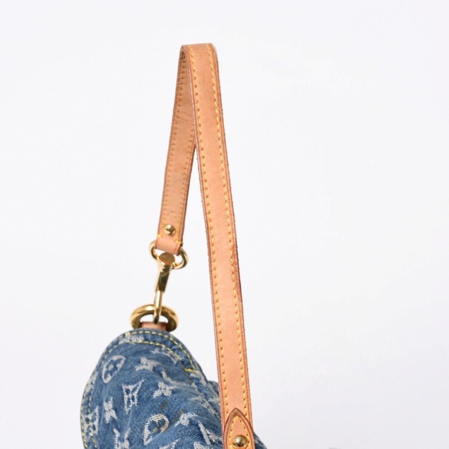 Louis Vuitton Mini Pleaty Bag Monogram Denim Indigo Blue — view 5