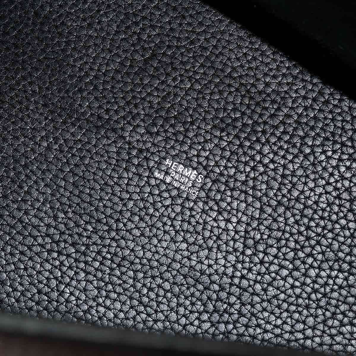 Hermes Picotin MM Hand Bag Taurillon Clemence Black Silver — view 7