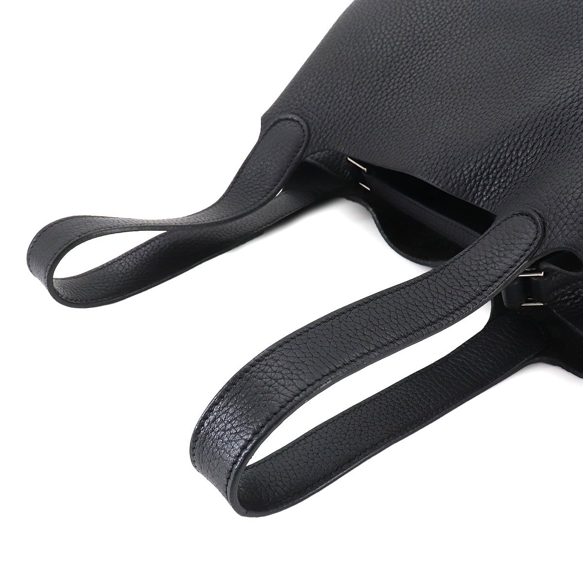 Hermes Picotin MM Hand Bag Taurillon Clemence Black Silver — view 5