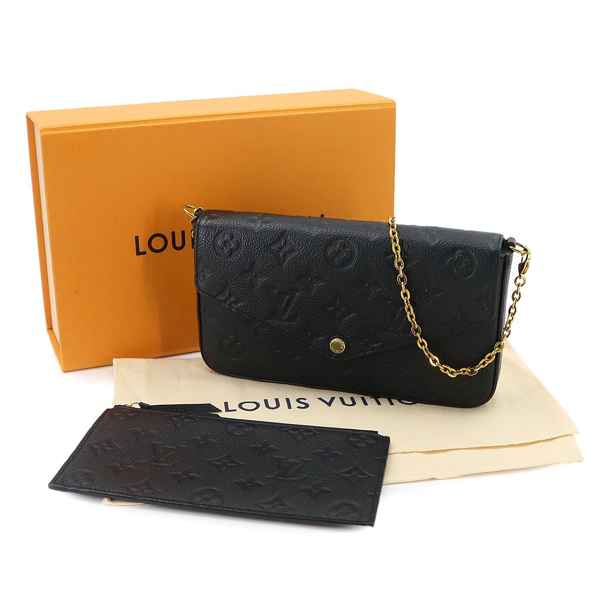 Louis Vuitton Monogram Empreinte Pochette Felicie Chain Wallet Leather — view 2