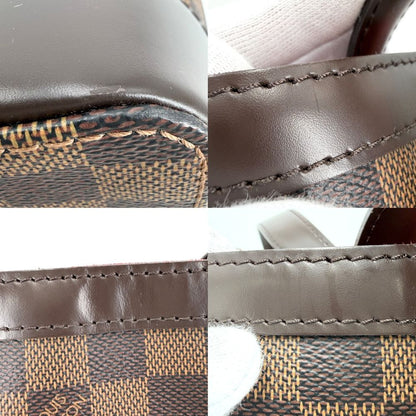 Louis Vuitton Tote Hampstead MM Handbag Shoulder Damier Canvas Brown Gold — view 6