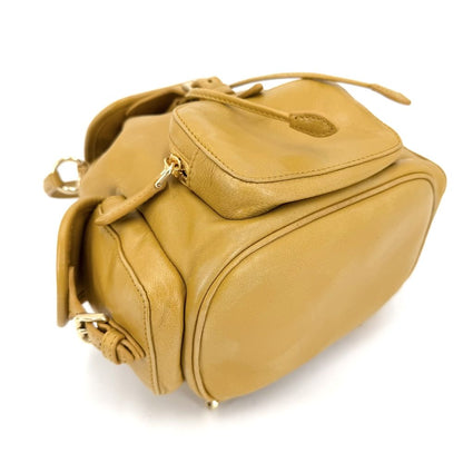 Miu Miu 2-Way Backpack Handbag Mustard Miu Miu Leather Yellow Gold Vintage — view 3