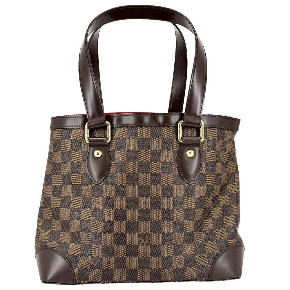Louis Vuitton Tote Hampstead PM Handbag Shoulder Damier Canvas Brown Gold — view 2