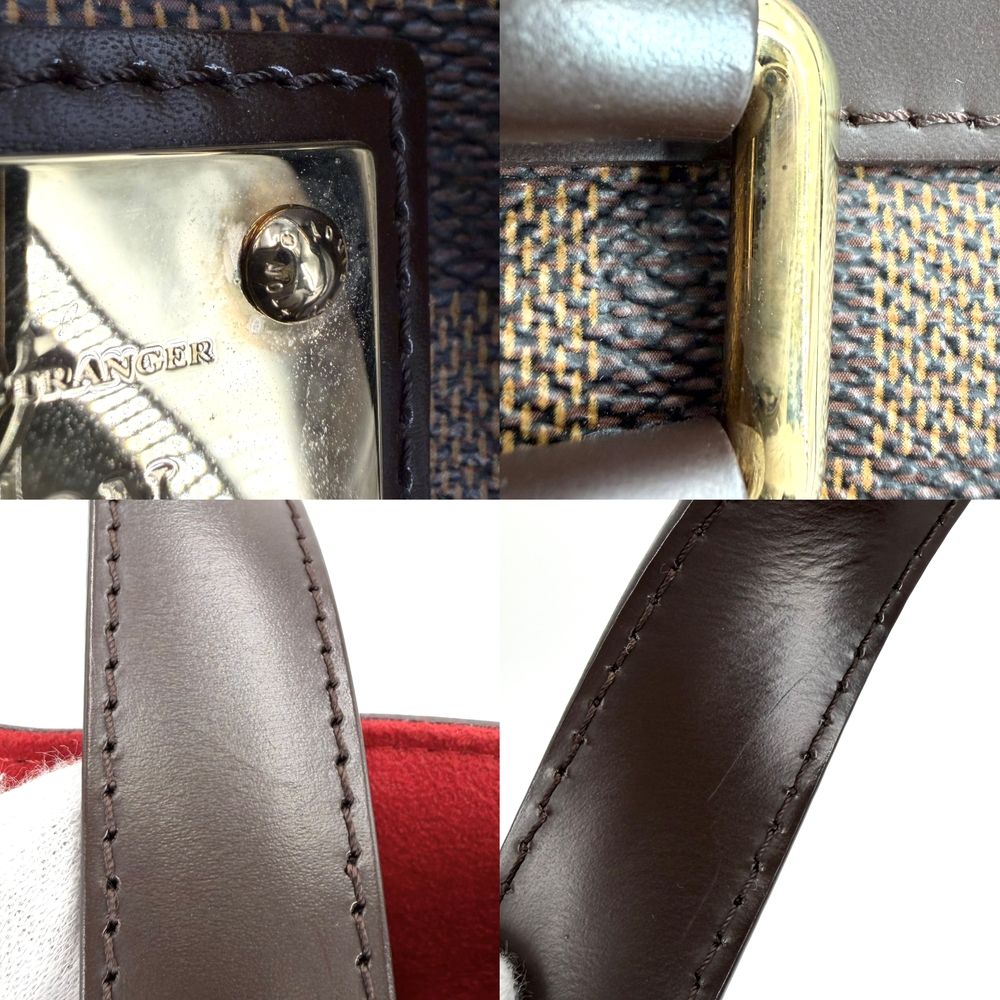 Louis Vuitton Tote Hampstead PM Handbag Shoulder Damier Canvas Brown Gold — view 5