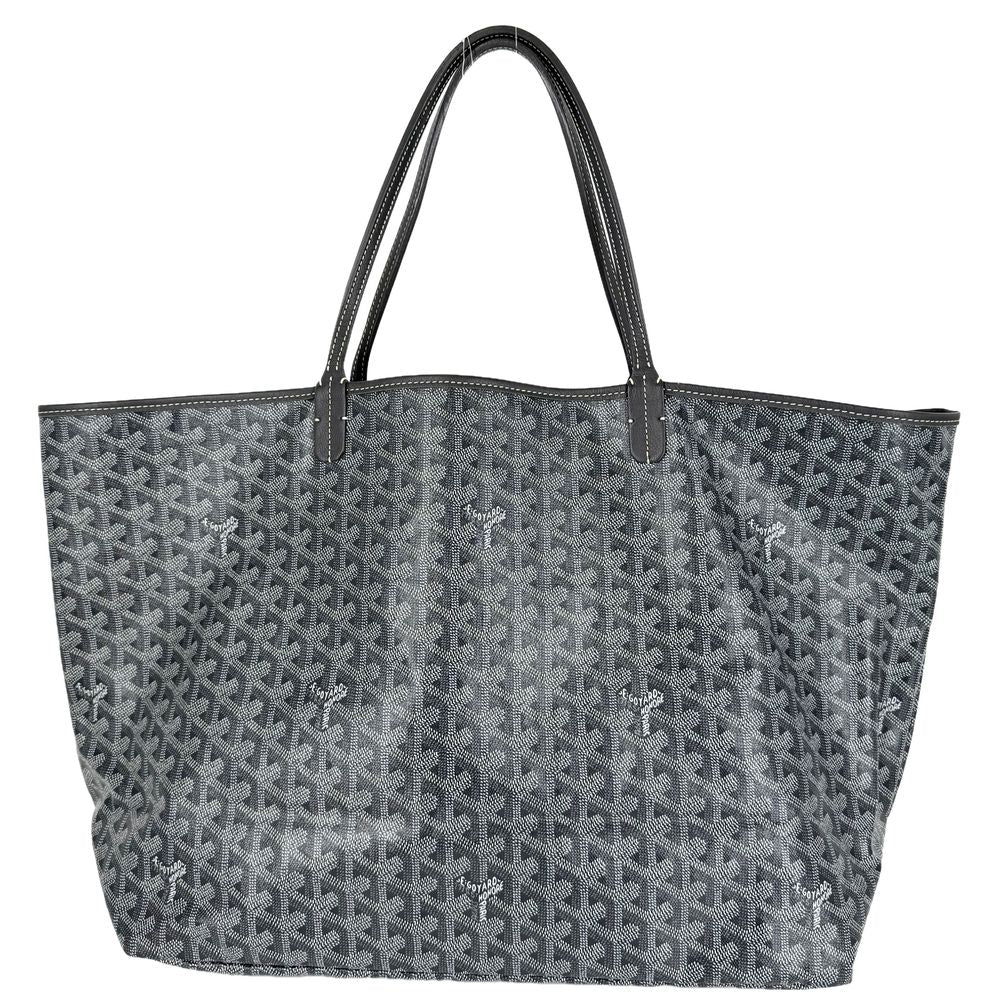 Goyard Tote Herringbone Saint Louis GM Handbag Shoulder Leather Gray Silver — view 2
