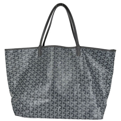 Goyard Tote Herringbone Saint Louis GM Handbag Shoulder Leather Gray Silver — view 2