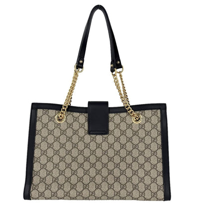 Gucci Tote Horsebit Padlock GG Handbag Shoulder Supreme Canvas Leather Brown — view 2