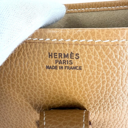 Hermes Shoulder Bag Evelyne Igm Leather Brown Gold Vintage — view 5