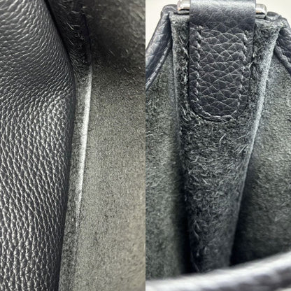 Hermes Shoulder Bag Evelyne III TPM Pochette Crossbody Shark Leather Black — view 8