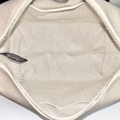 Hermes Handbag Brid-a-brac PM Pouch Toile Ash Beige White Silver Vintage — view 4