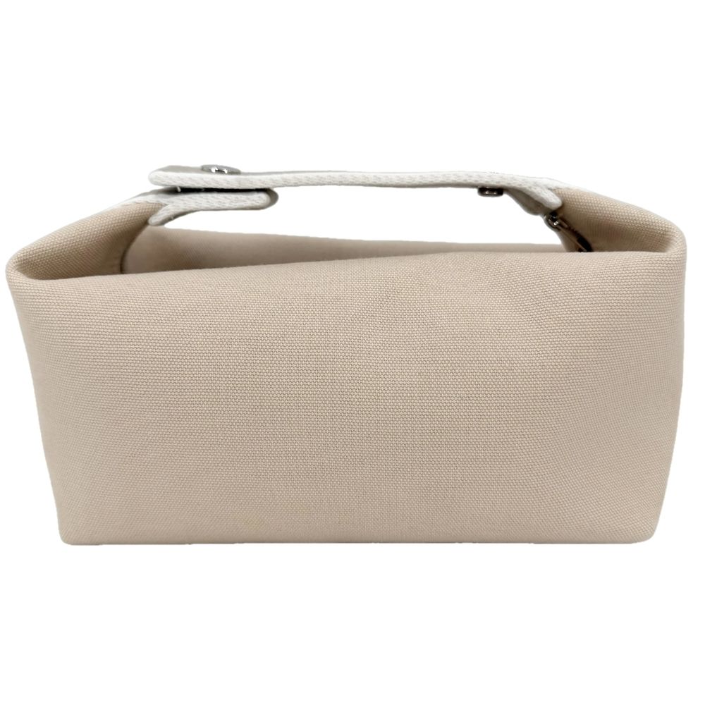Hermes Handbag Brid-a-brac PM Pouch Toile Ash Beige White Silver Vintage — view 2