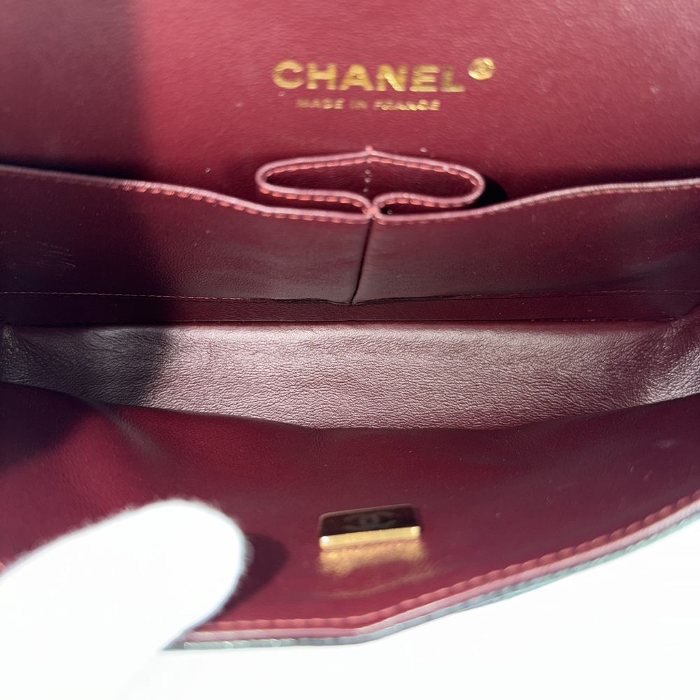 Chanel Shoulder Bag Quilted 25 Double Chain CC Logo Flap Crossbody Caviar — view 4