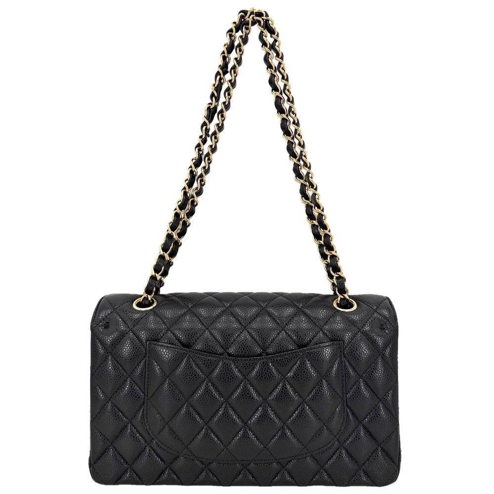 Chanel Shoulder Bag Quilted 25 Double Chain CC Logo Flap Crossbody Caviar — view 2