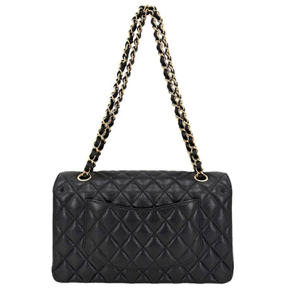 Chanel Shoulder Bag Quilted 25 Double Chain CC Logo Flap Crossbody Caviar — view 2