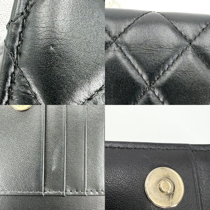 Chanel Chain Wallet Quilted CC Logo Shoulder Bag Crossbody Leather Faux Pearl — view 7