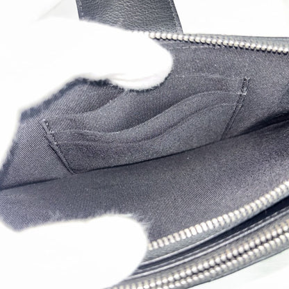 Chanel Chain Wallet Quilted CC Logo Shoulder Bag Crossbody Caviar Leather Black — view 6