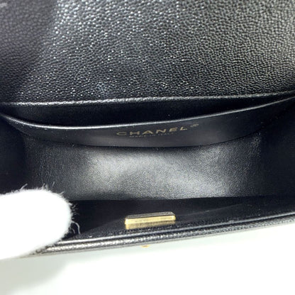 Chanel Shoulder Bag Quilted Half Moon Pochette CC Logo Bag Crossbody Boy Caviar — view 4
