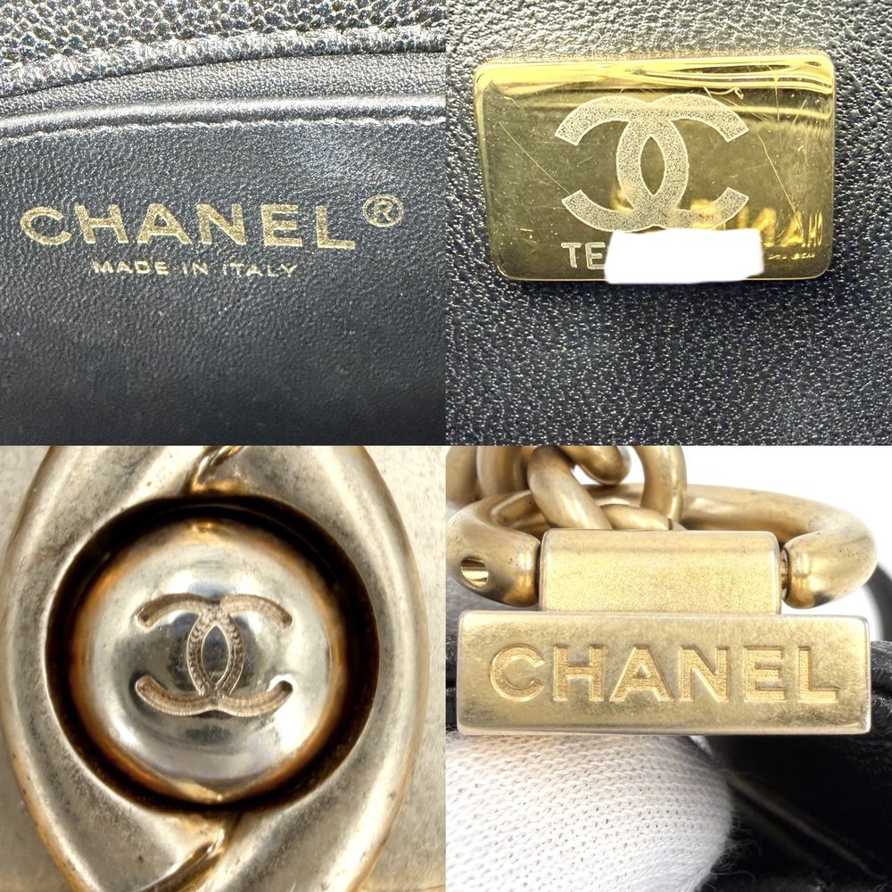 Chanel Shoulder Bag Quilted Half Moon Pochette CC Logo Bag Crossbody Boy Caviar — view 5