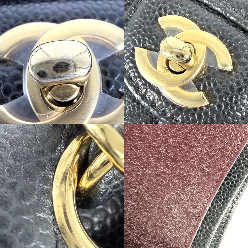 Chanel Shoulder Bag Quilted 23 Double Chain Flap Crossbody CC Logo Turnlock — view 6