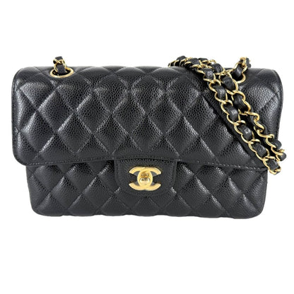 Chanel Shoulder Bag Quilted 23 Double Chain Flap Crossbody CC Logo Turnlock