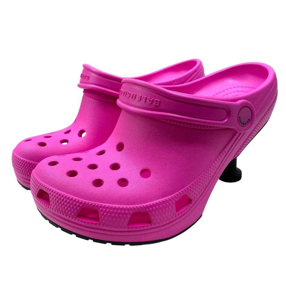 Balenciaga Madame 80 Crocs Mules Pumps Rubber Pink Shoes