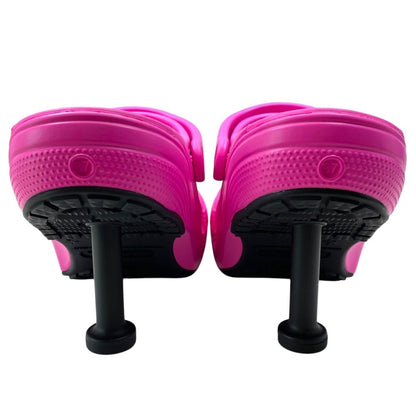 Balenciaga Madame 80 Crocs Mules Pumps Rubber Pink Shoes — view 4