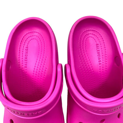 Balenciaga Madame 80 Crocs Mules Pumps Rubber Pink Shoes — view 7