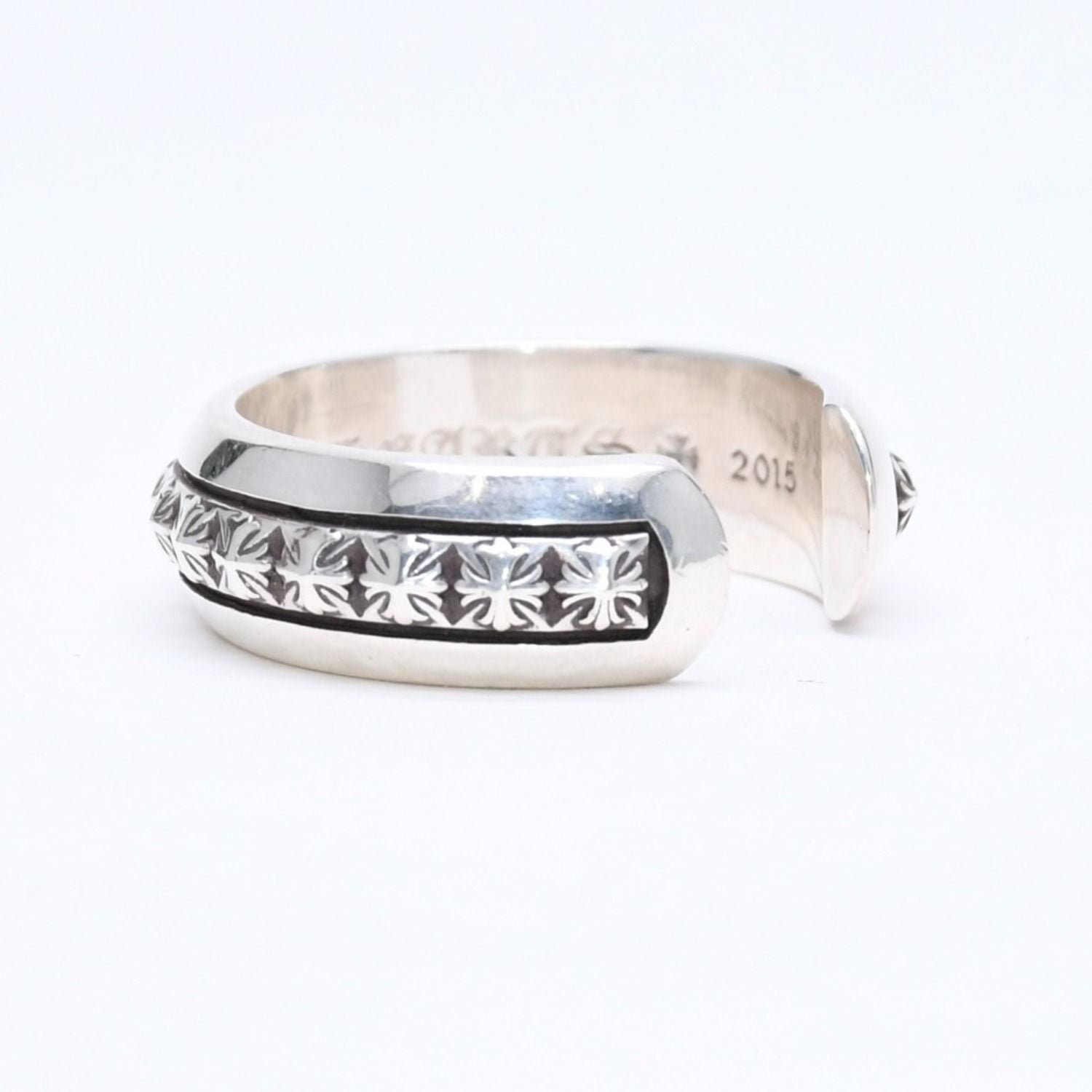 Chrome Hearts CH Plus Pyramid Open Band CH Ring — view 7