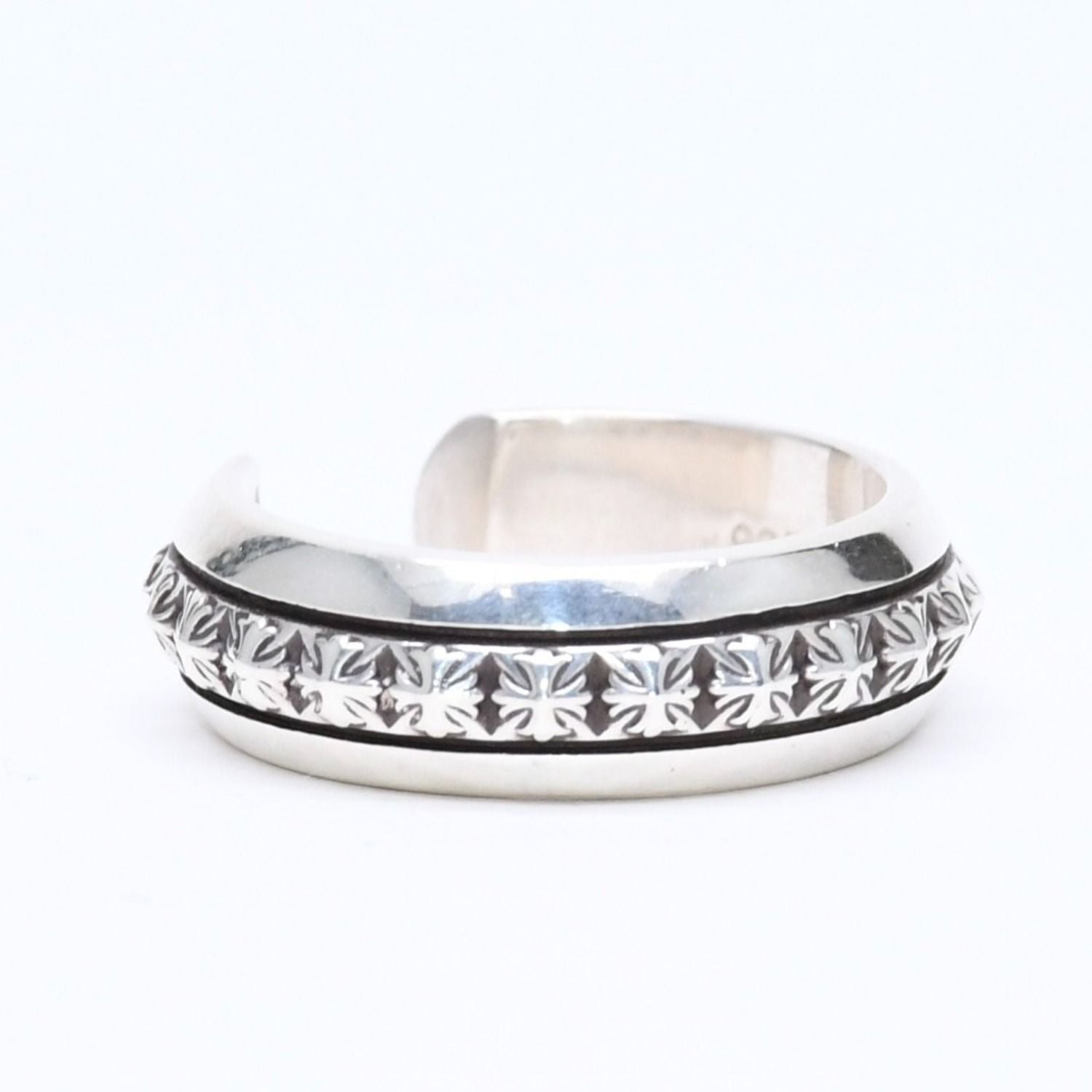 Chrome Hearts CH Plus Pyramid Open Band CH Ring — view 4
