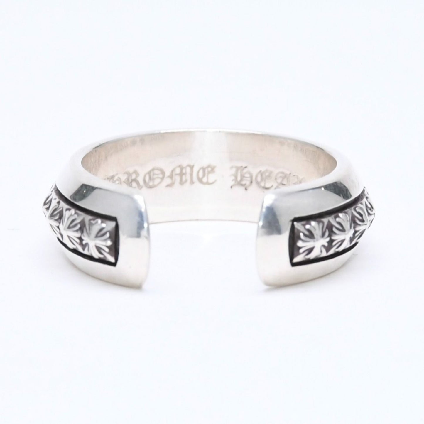 Chrome Hearts CH Plus Pyramid Open Band CH Ring — view 8