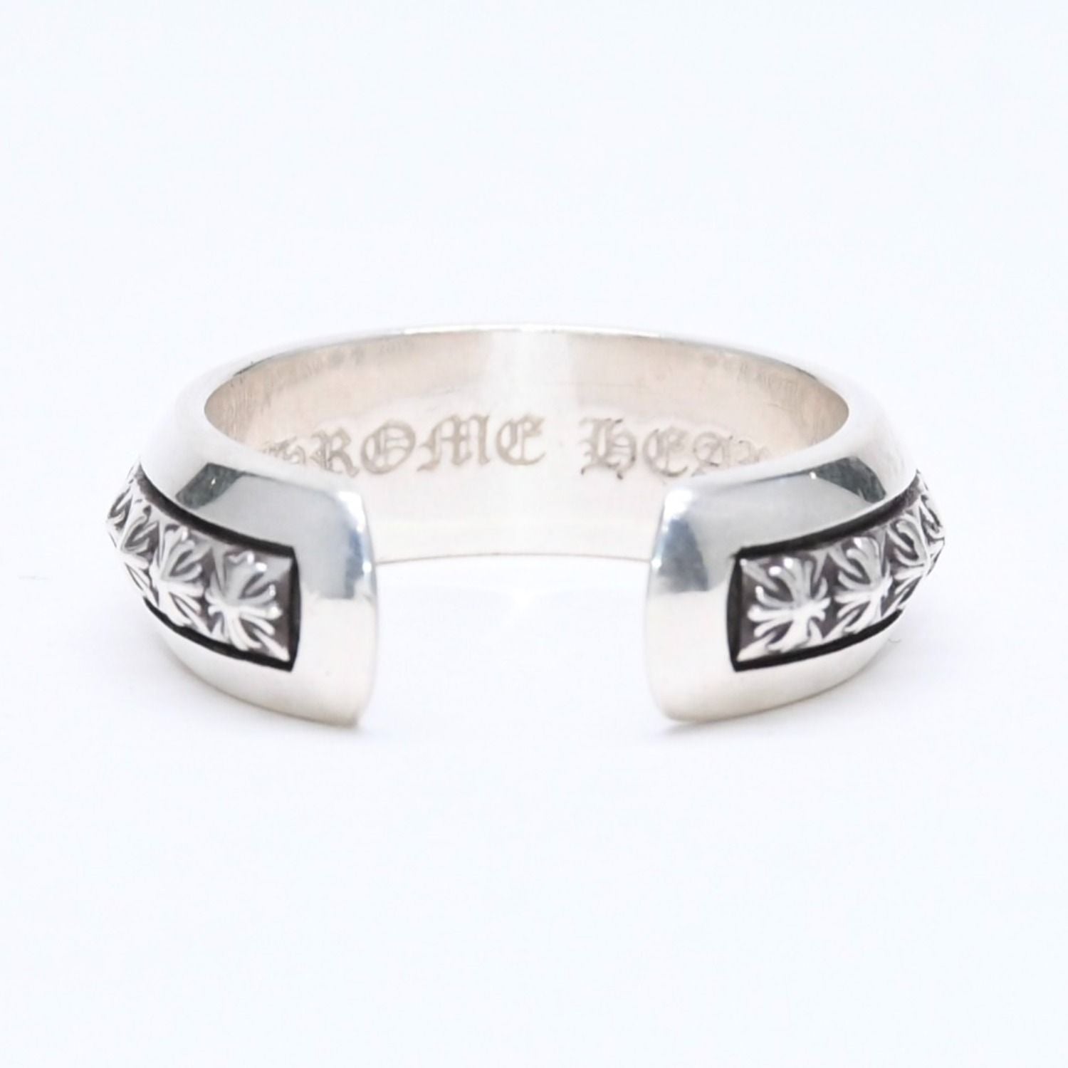 Chrome Hearts CH Plus Pyramid Open Band CH Ring — view 8